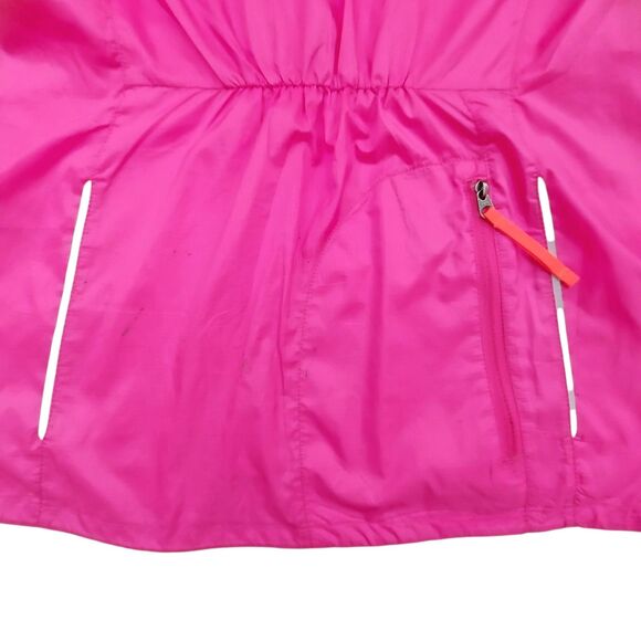 Brooks Windbreaker Womens Medium Pink Lightweight Full Zip Vented Athleisure - Picture 8 of 12